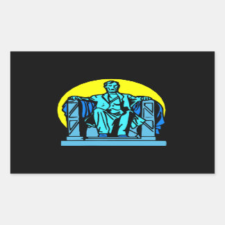 Lincoln Memorial Rectangular Sticker