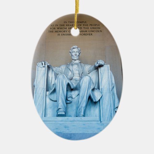 Lincoln Memorial sculpture Washington DC Ceramic Ornament