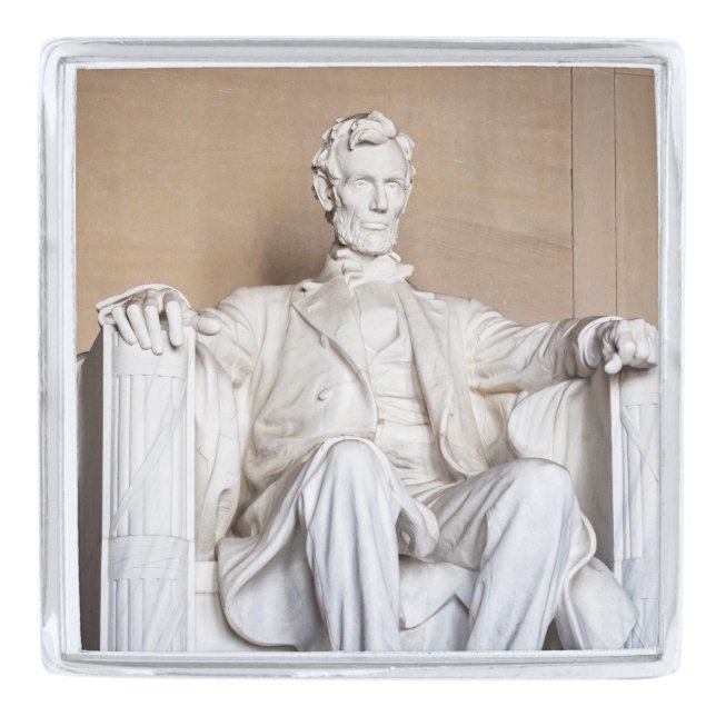 Lincoln Memorial Silver Finish Lapel Pin (Front)