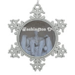 Lincoln Memorial Snowflake Pewter Christmas Ornament