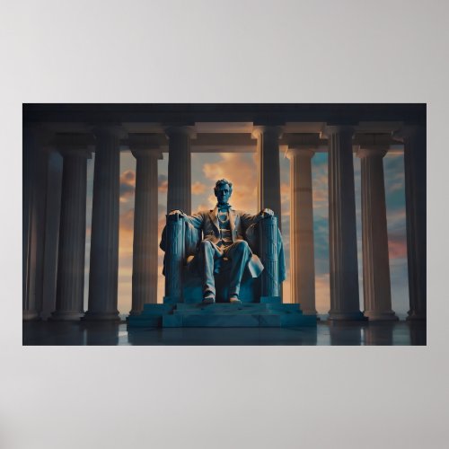 Lincoln Memorial Statue in Washington DC Poster