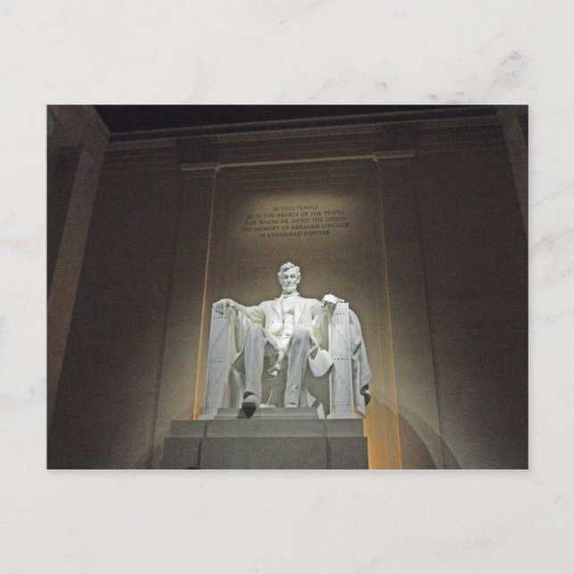Lincoln Memorial Washington DC 002 Postcard (Front)