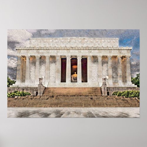 Lincoln Memorial Washington DC Poster