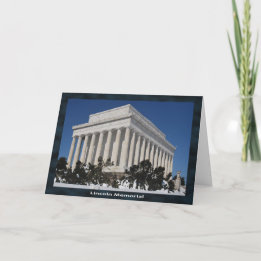 Lincoln Memorial Washington DC Travel Trip Card