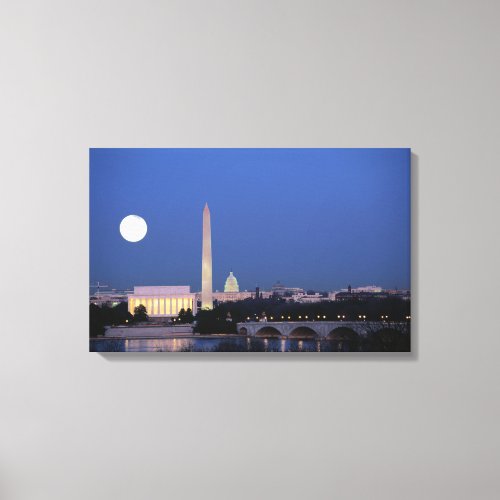 Lincoln Memorial Washington Monument US Canvas Print