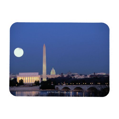 Lincoln Memorial Washington Monument US Magnet