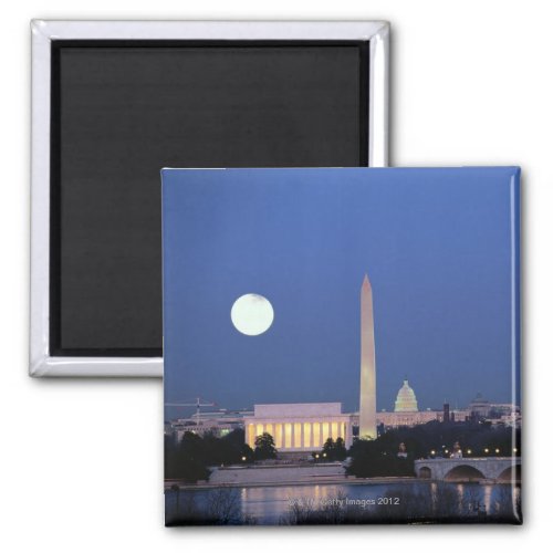 Lincoln Memorial Washington Monument US Magnet