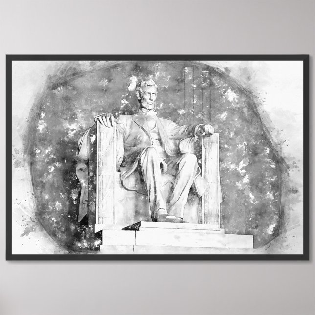 Lincoln Memorial watercolor Photo Print (Creator Uploaded)