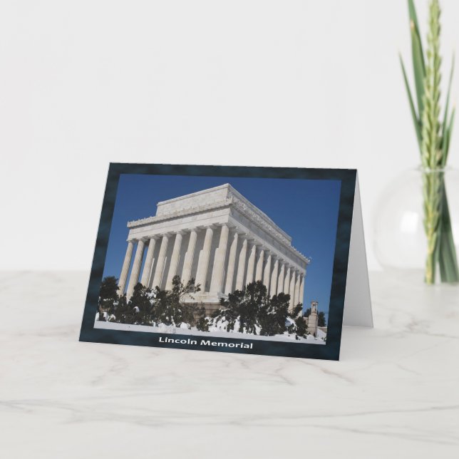 Lincoln Memorial Wishing You a Wonderful Trip Card (Front)