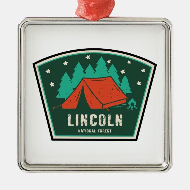 Lincoln National Forest Camping Metal Ornament (Front)