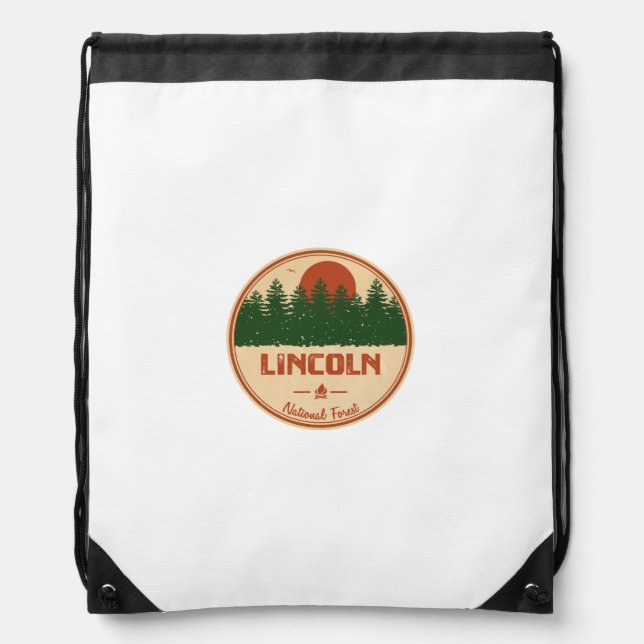 Lincoln National Forest Drawstring Bag (Front)