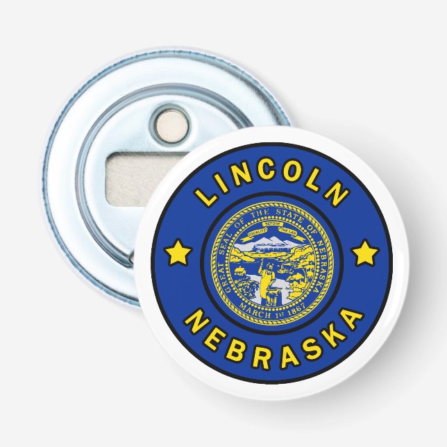 Lincoln Nebraska Bottle Opener (Front)