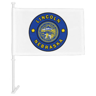 Lincoln Nebraska Car Flag