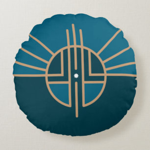 Lincoln (Nebraska) City flag  Round Pillow