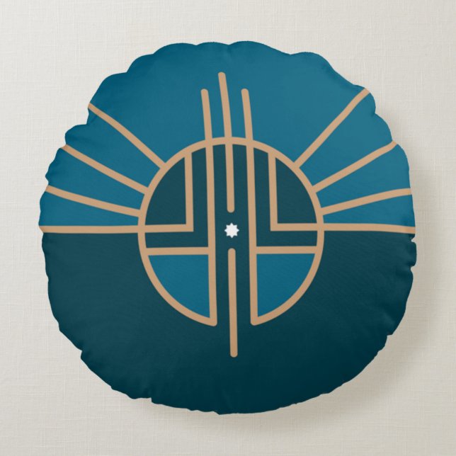 Lincoln (Nebraska) City flag  Round Pillow (Front)