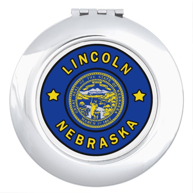 Lincoln Nebraska Compact Mirror (Front)