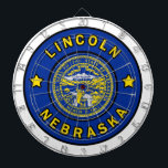 Lincoln Nebraska Dart Board<br><div class="desc">Lincoln Nebraska</div>