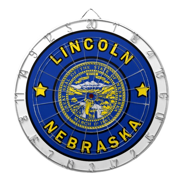 Lincoln Nebraska Dart Board (Front)