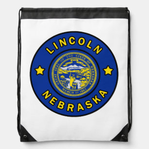 Lincoln Nebraska Drawstring Bag