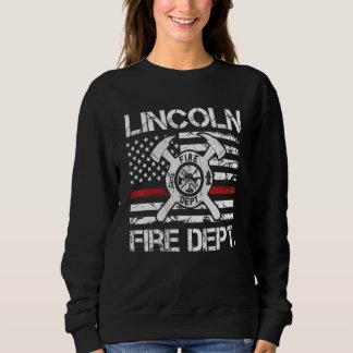 Lincoln Nebraska Fire Department Thin Red Line Fir Sweatshirt