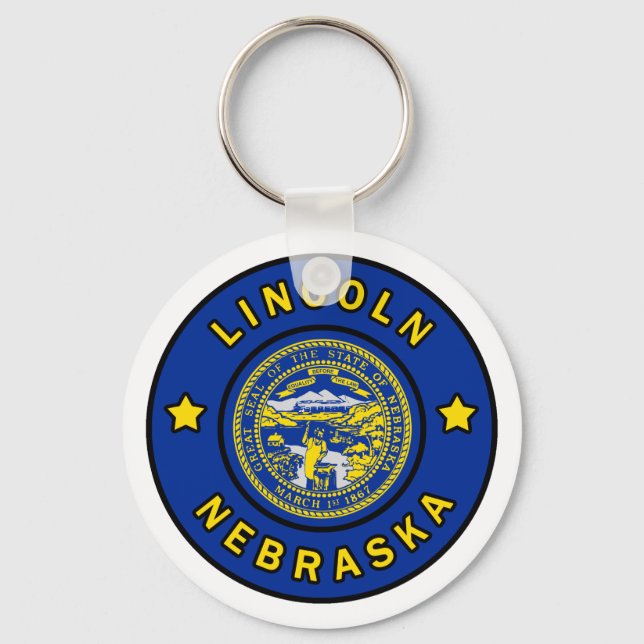 Lincoln Nebraska Keychain (Front)