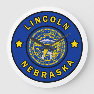 Lincoln Nebraska Large Clock