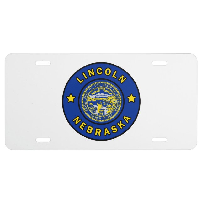 Lincoln Nebraska License Plate (Front)