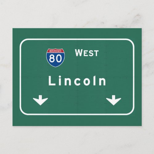 Lincoln Nebraska ne Interstate Highway Freeway  Postcard