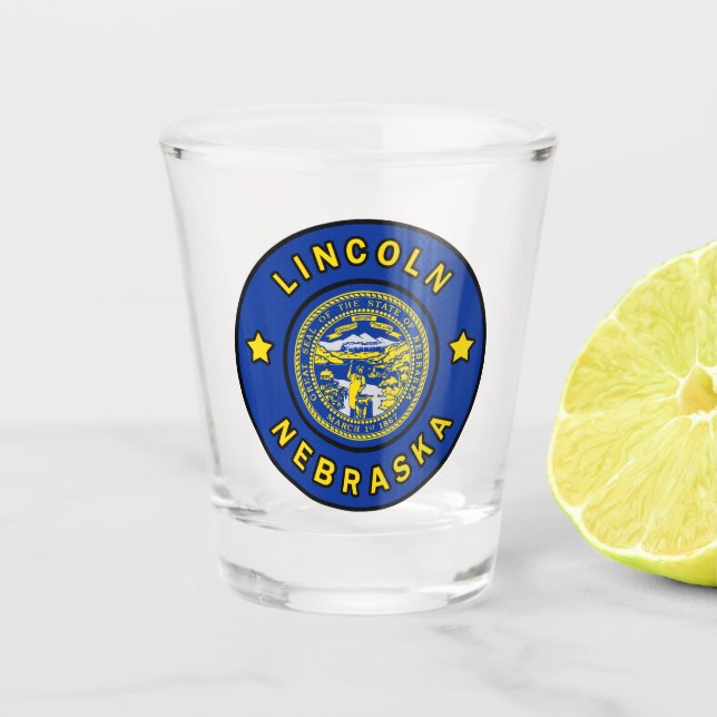 Lincoln Nebraska Shot Glass (Front)