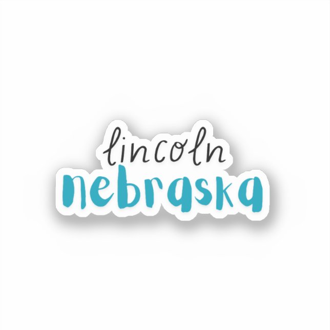 Lincoln Nebraska Sticker (Front)