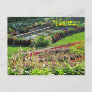 Lincoln, Nebraska Sunken Gardens #222N   0222 Postcard