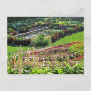 Lincoln, Nebraska Sunken Gardens #223 Postcard