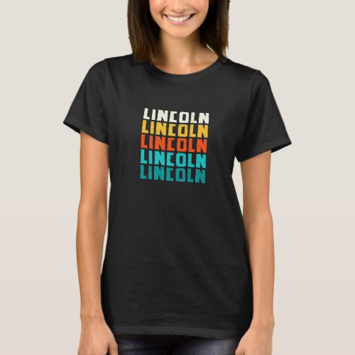 Lincoln Nebraska Vintage Ne Retro Collection Ameri T_Shirt