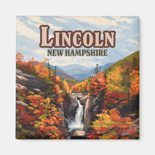 Lincoln New Hampshire Franconia Falls Autumn Magnet