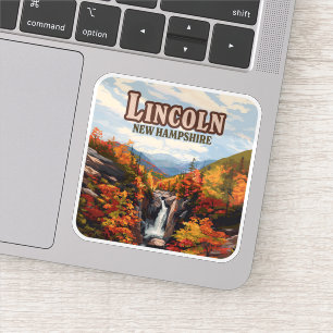 Lincoln New Hampshire Franconia Falls Autumn Sticker