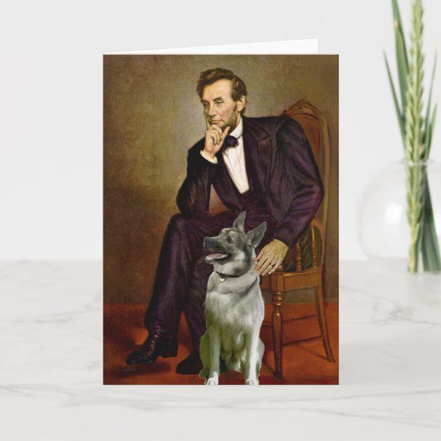 Lincoln - Norwegian Elkhound Card (Front)