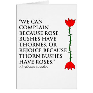 Lincoln: on Thornes and Roses (One Rose). Cards
