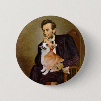 Lincoln - Pembroke Welsh Corgis (two) Pinback Button