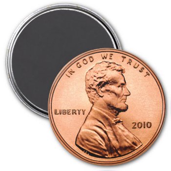 Lincoln Penny Classic Magnet by BarbeeAnne at Zazzle