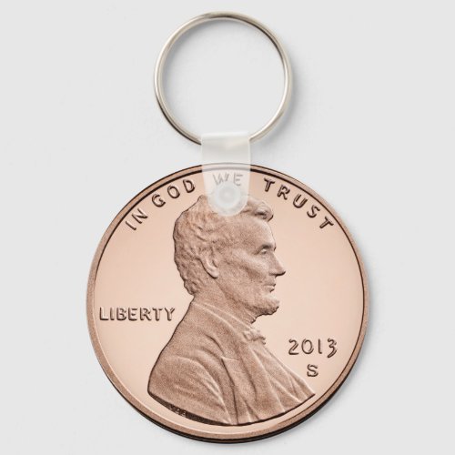 Lincoln Penny image Keychain