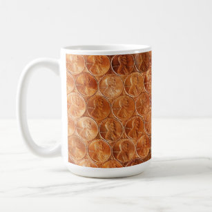Lincoln penny/pennies copper US coin, penny 2 Coffee Mug
