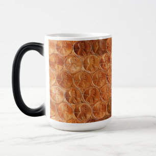 Lincoln penny/pennies copper US coin, penny 2 Color Morph Mug