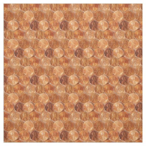 Lincoln penny/pennies copper US coin, penny fabric