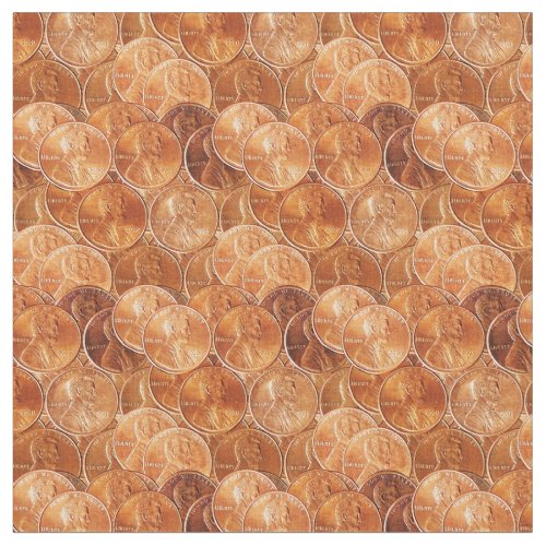 Lincoln pennypennies copper US coinpenny fabric2 Fabric