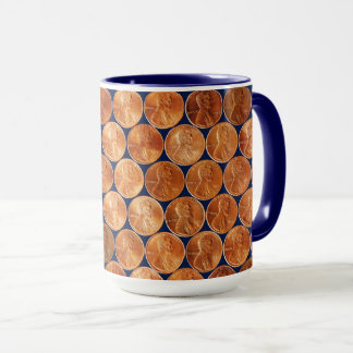 Lincoln penny/pennies copper US coin, penny Mug