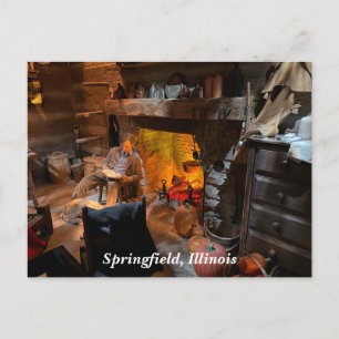 Lincoln Presidential Museum in Springfield, IL Holiday Postcard