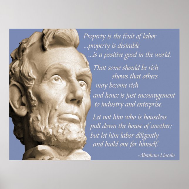 Lincoln Property Quote Poster (Front)