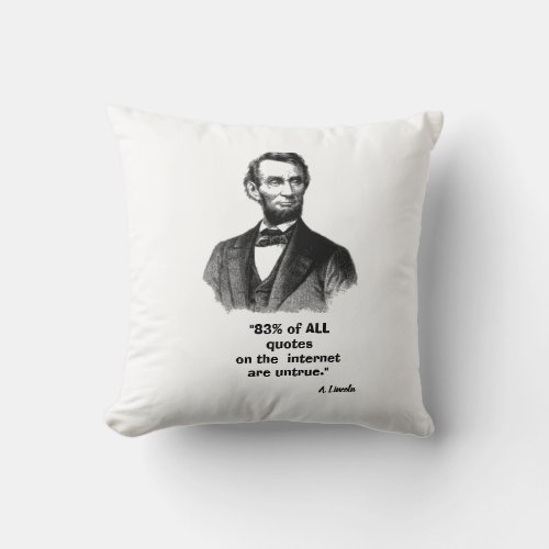 Lincoln Quotation Throw Pillow