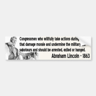 lincoln quote bumper sticker