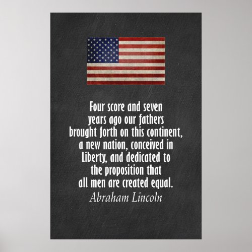 Lincoln Quote _ Gettysburg Address Poster